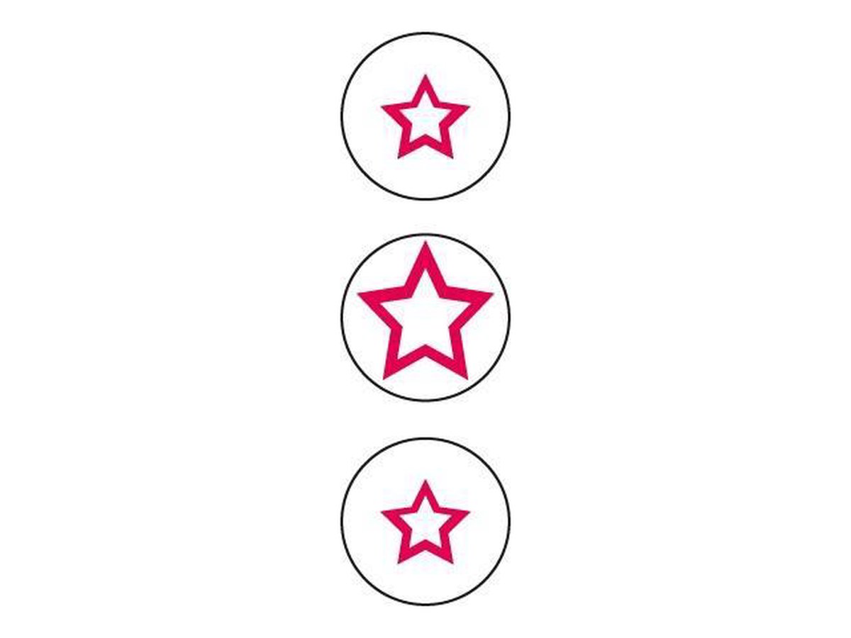 Nextime Wandklok Dia. 30 Cm, Metaal, Zwart/, 'Kinegram Star' - Wit