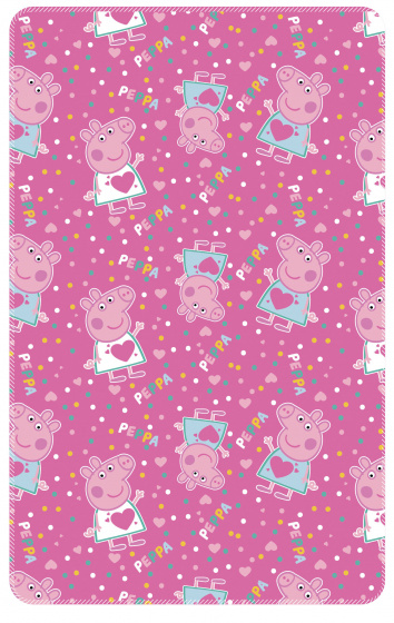 Nickelodeon fleecedeken Peppa Pig junior 150 x 95 cm polyester - Roze