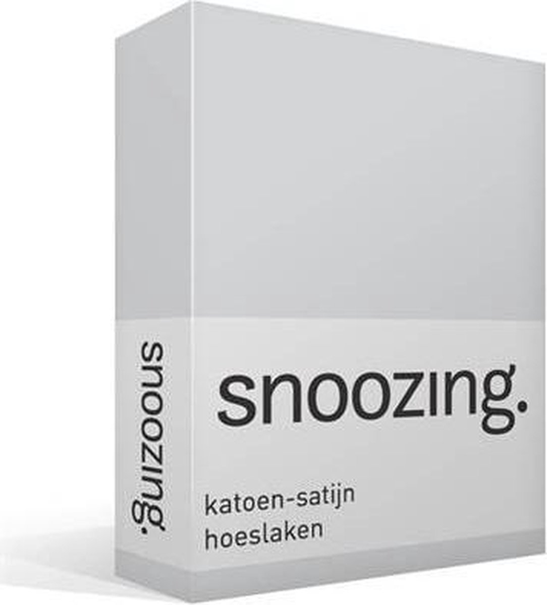 Snoozing - Katoen-satijn - Hoeslaken - 180x210 - - Grijs