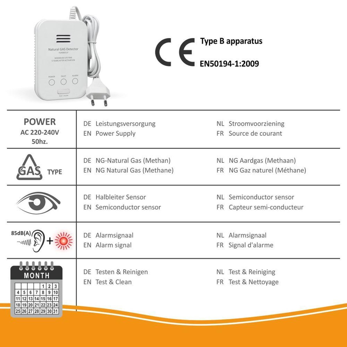 ELRO Gasmelder Fg4000p