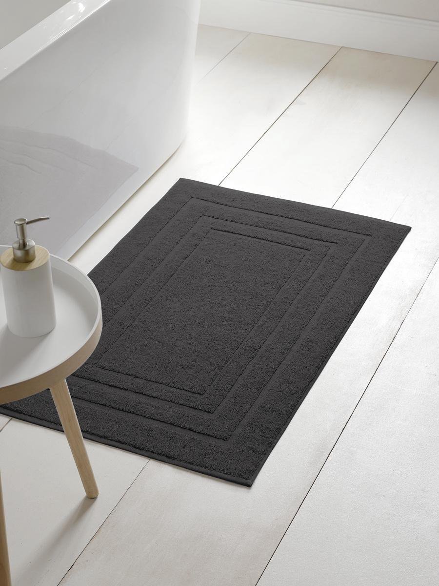 De Witte Lietaer Pacifique Badmat - 100% Katoen - Badmat (60x100 Cm) - Ebony - Grijs