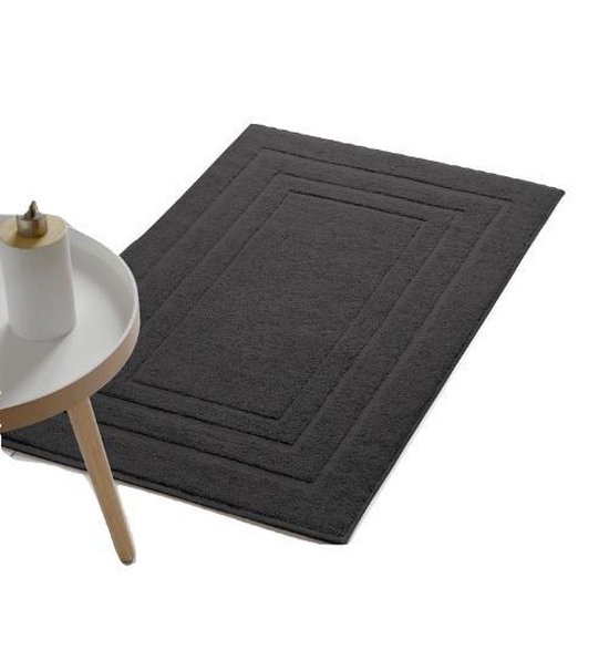 De Witte Lietaer Pacifique Badmat - 100% Katoen - Badmat (60x100 Cm) - Ebony - Grijs