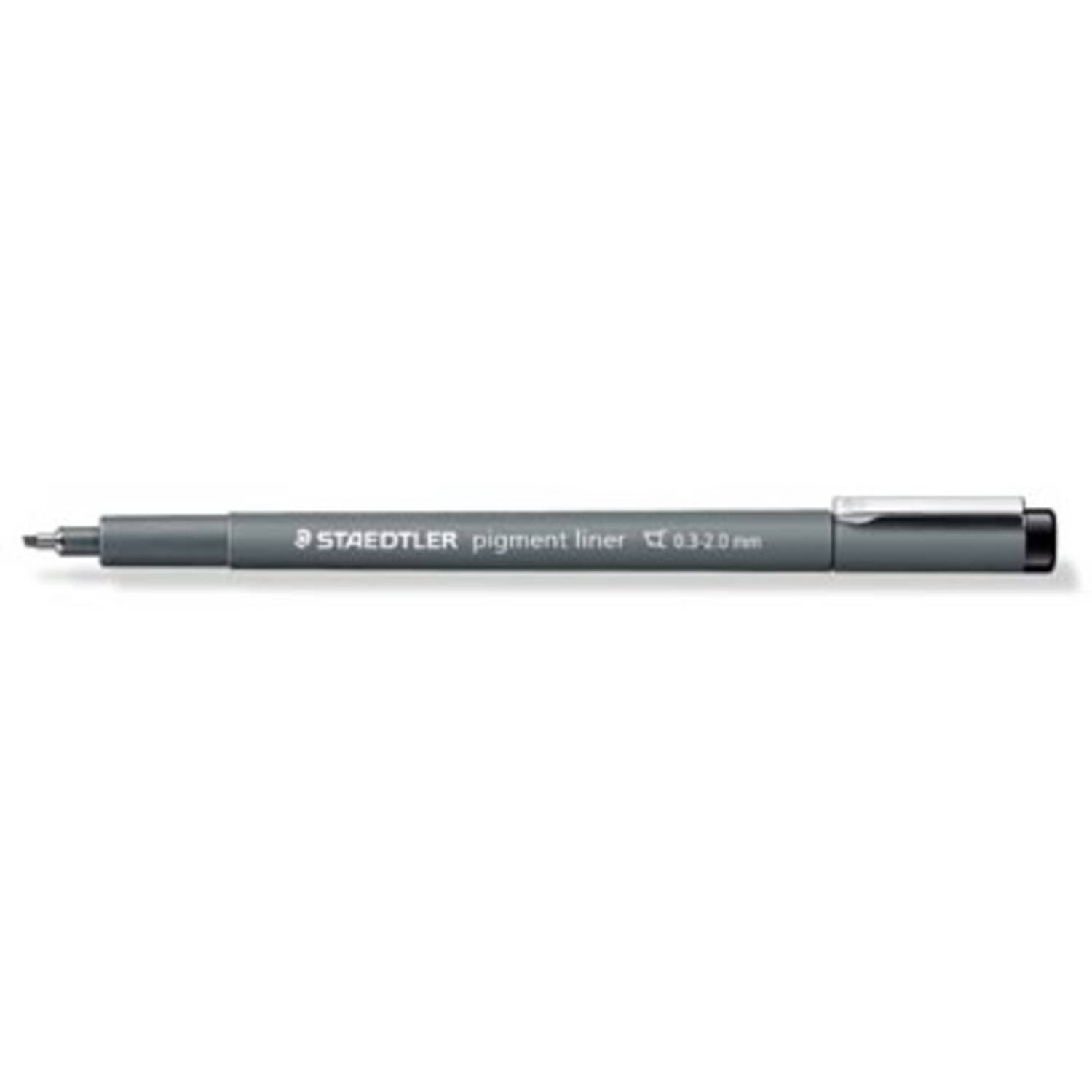 Staedtler Fineliner Pigment Liner Met Beitelpunt - Wit