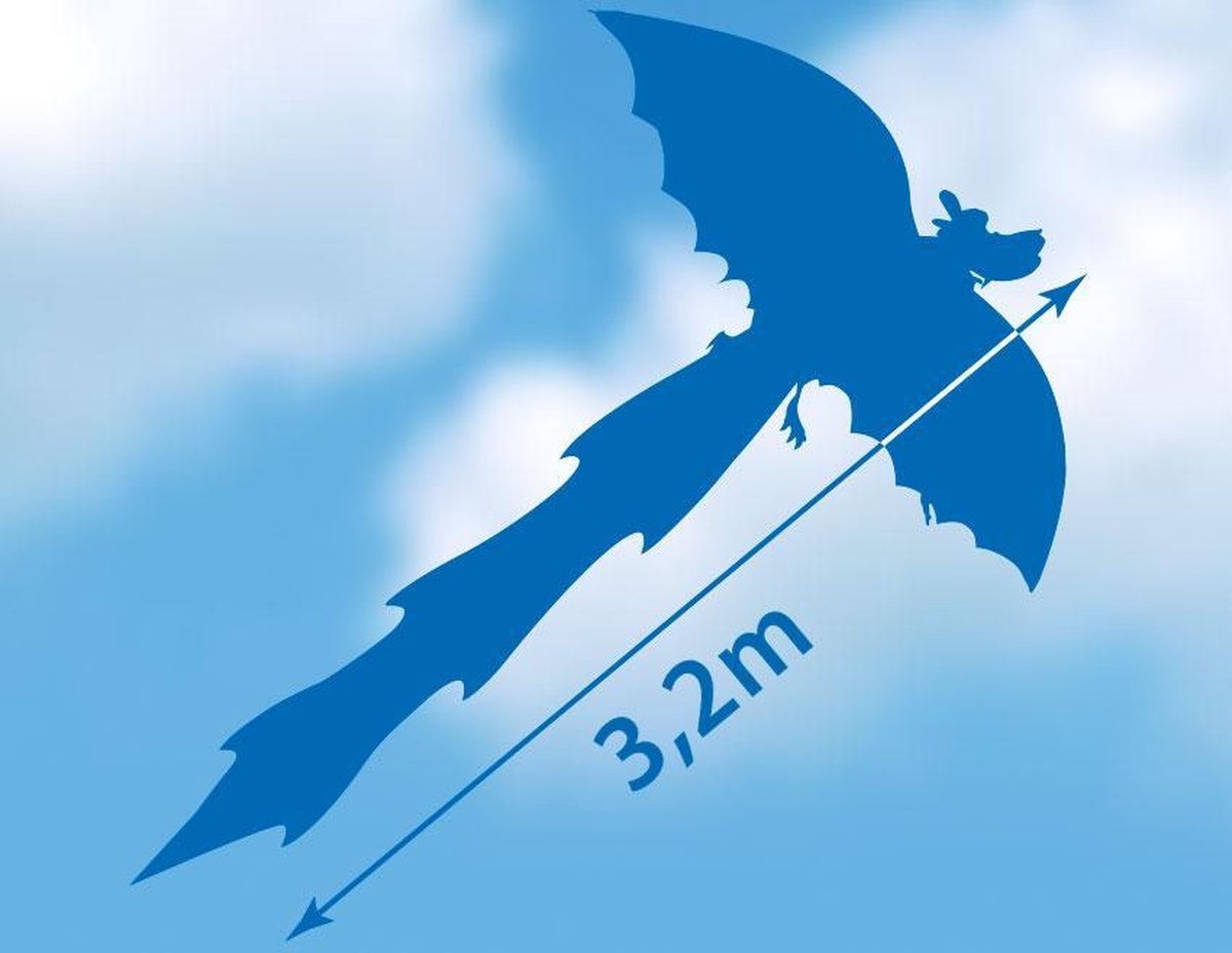 Günther Eenlijnsvlieger 3d-dragon 102 X 320 Cm/rood - Oranje