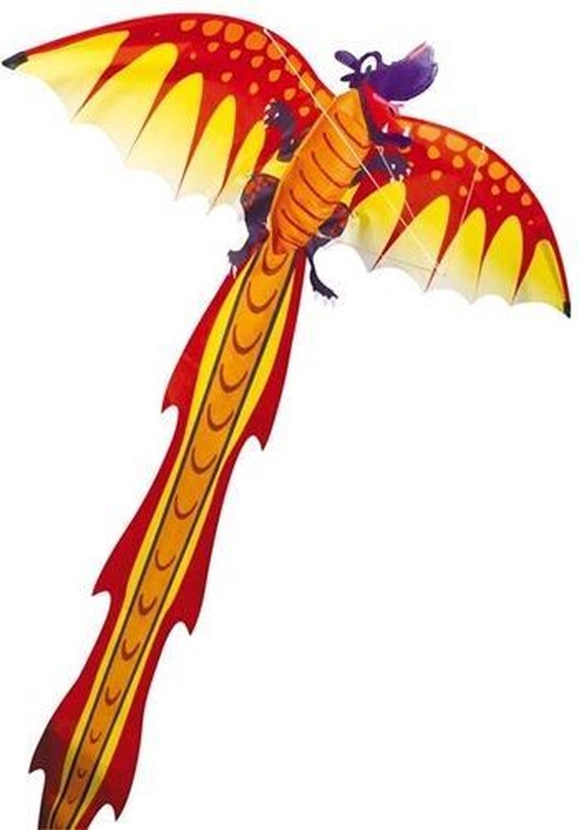 Günther Eenlijnsvlieger 3d-dragon 102 X 320 Cm/rood - Oranje