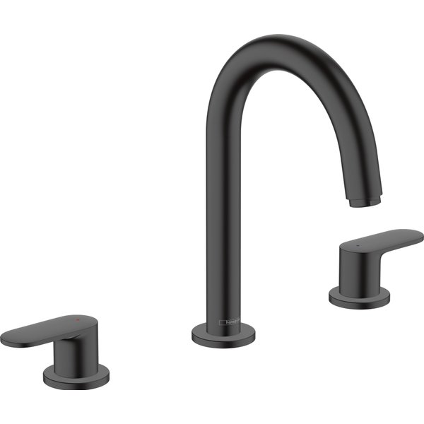 Hansgrohe Vernis wastafelkraan 3-gats 166 met waste mat zwart 71553670