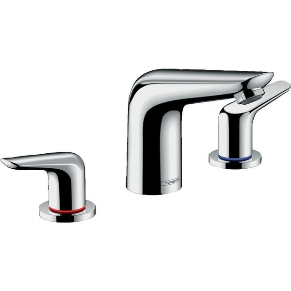 Hansgrohe Novus 3-gats wastafelmengkraan 100 met trekwaste chroom 71140000