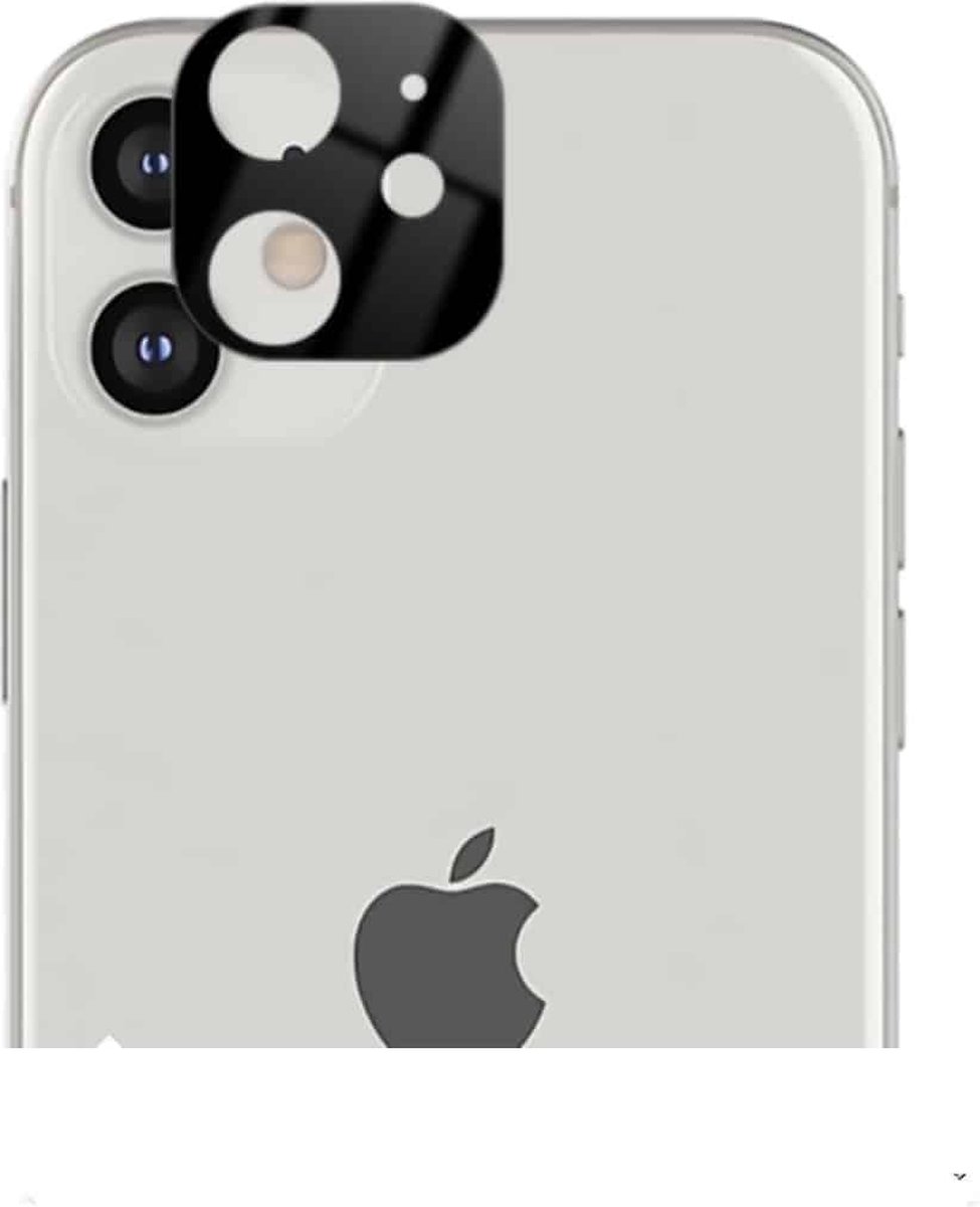 Fonu Camera Lens Tempered Glas Protector iPhone 12 Mini - Zwart