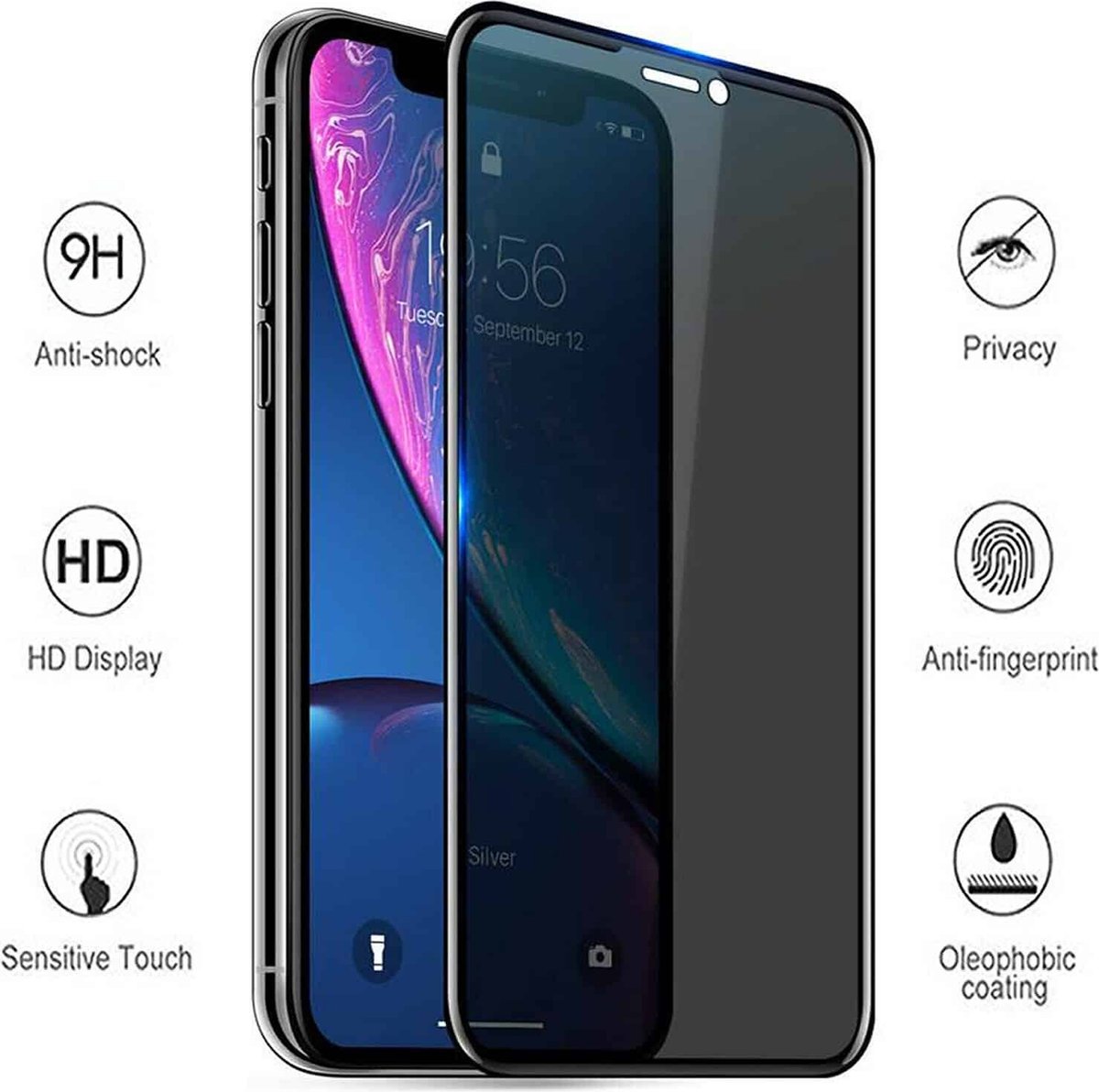 Fonu Fullcover Privacy Screen Protector iPhone XR - 11