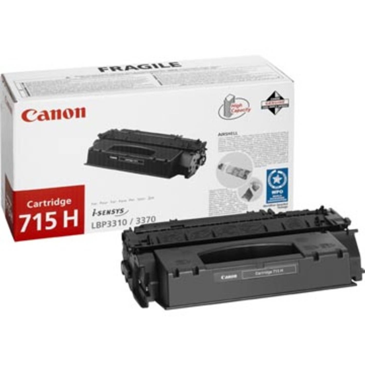 Canon Tonercartridge 715h - 7000 Pagina's - 1976b002 - Zwart