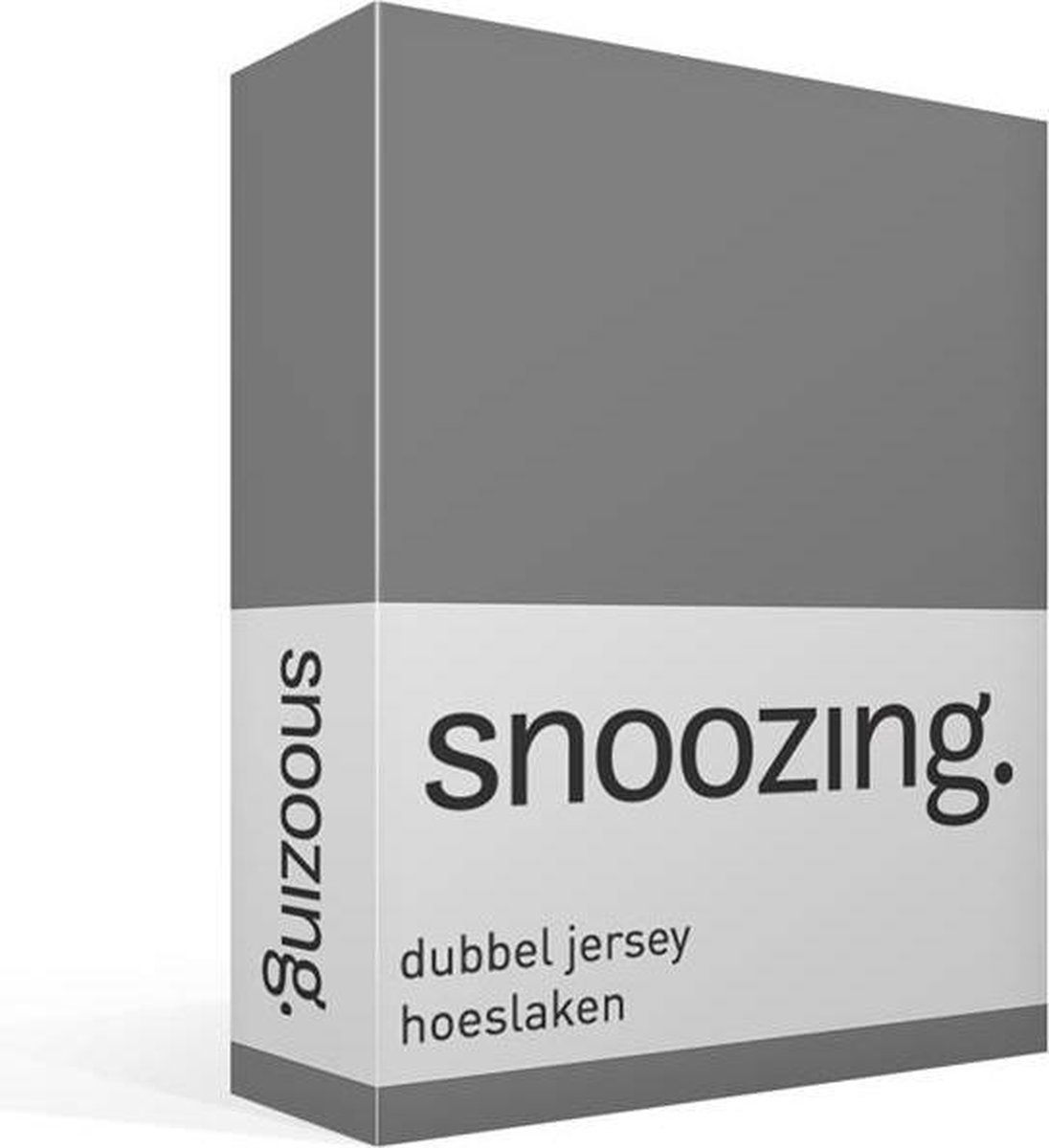 Snoozing - Dubbel Jersey - Hoeslaken - Lits-jumeaux - 160x200/210/220 Cm - - Grijs