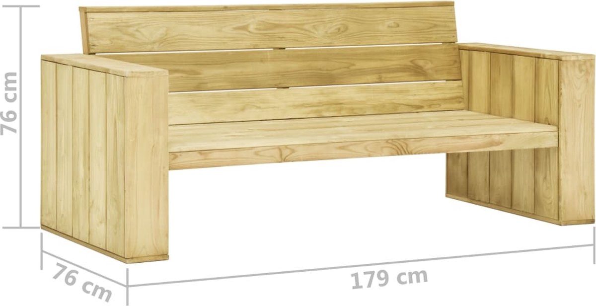 Vidaxl 4-delige Loungeset Met Kussens Geïmpregneerd Grenenhout