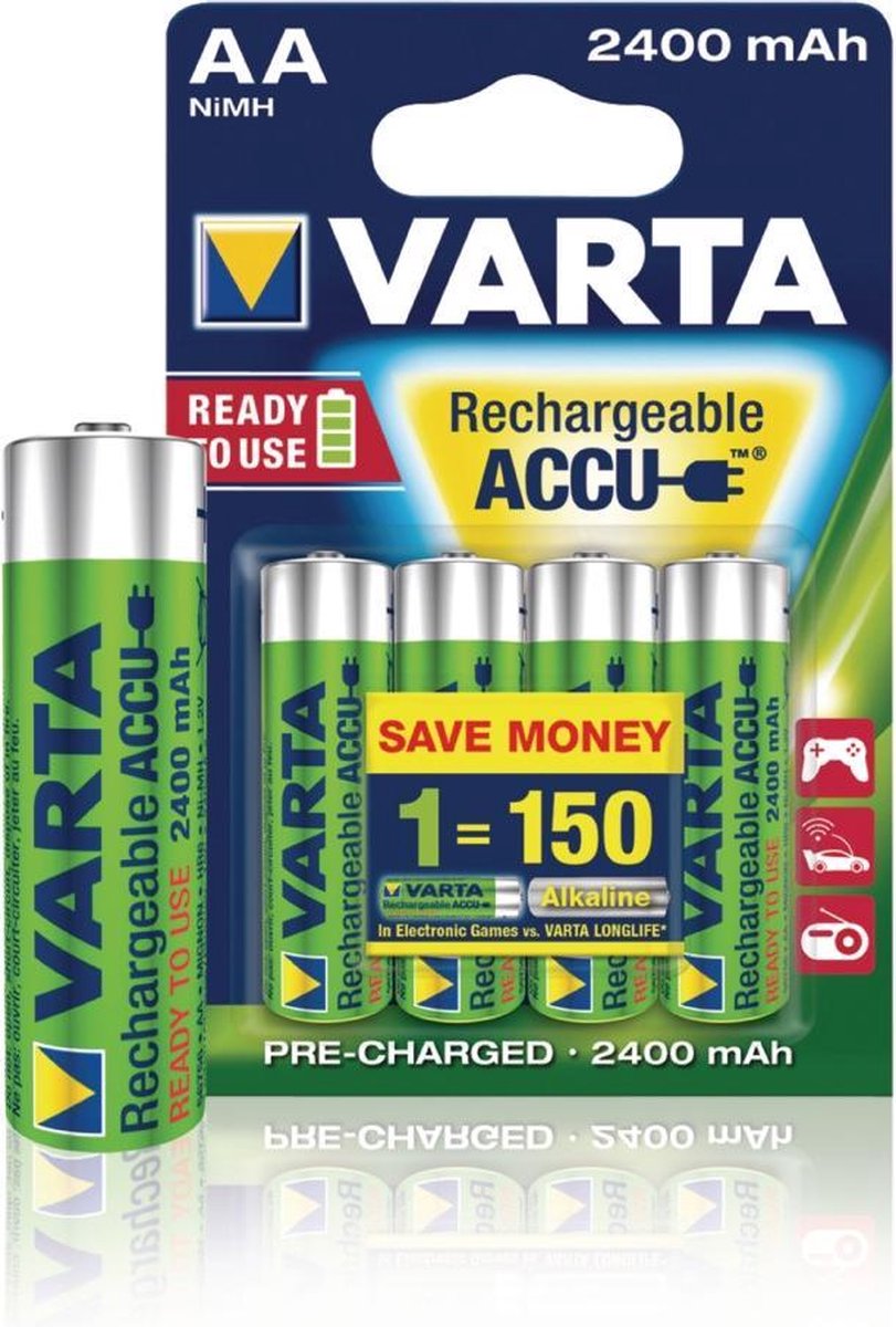 Varta Oplaadbare Batterijen Ready To Use Aa: 4 Stuks