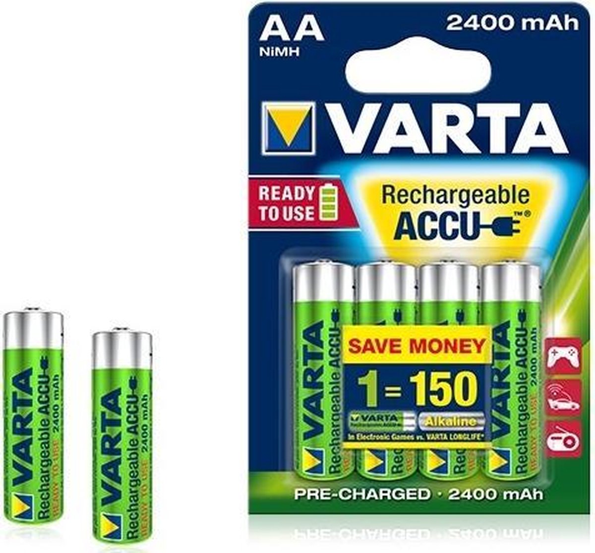Varta Oplaadbare Batterijen Ready To Use Aa: 4 Stuks