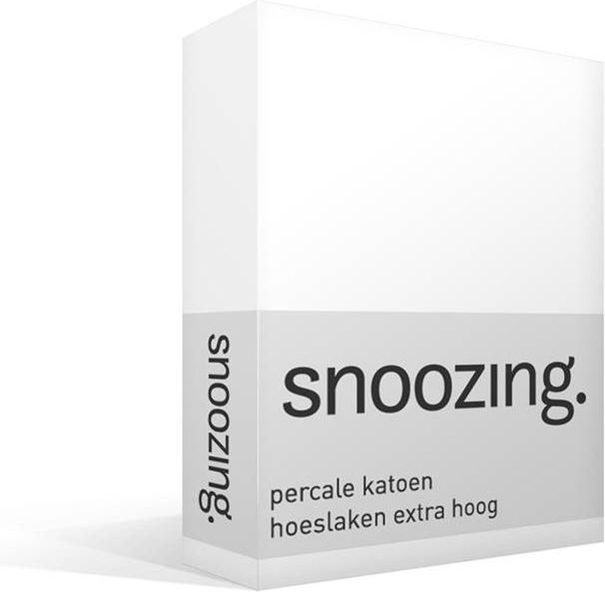 Snoozing - Hoeslaken - Percale Katoen - Extra Hoog - 200x220 - - Wit