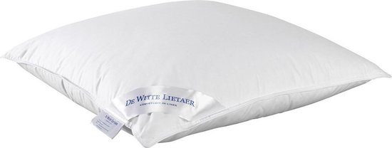 De Witte Lietaer Dete Lietaer Ducky Donzen Medium Hoofdkussen - 50% Eendendons - 50% Eendenveertjes - - Wit