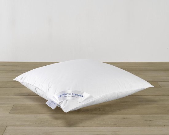 De Witte Lietaer Dete Lietaer Ducky Donzen Medium Hoofdkussen - 50% Eendendons - 50% Eendenveertjes - - Wit