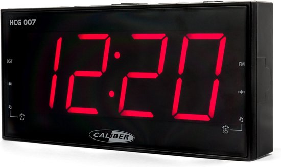 Caliber Wekkerradio Met Groot Display - (Hcg007) - Zwart