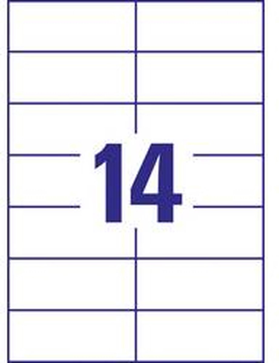 Avery Zweckform Universele Etiketten Ft 105 X 42,3 Mm (B X H),1.400 Etiketten, - Wit