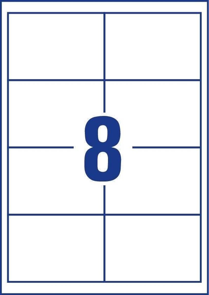 Averyte Universele Etiketten Quickpeel Ft 97 X 67,7 Mm, 240 Stuks (200 + 40 Extra) - Wit