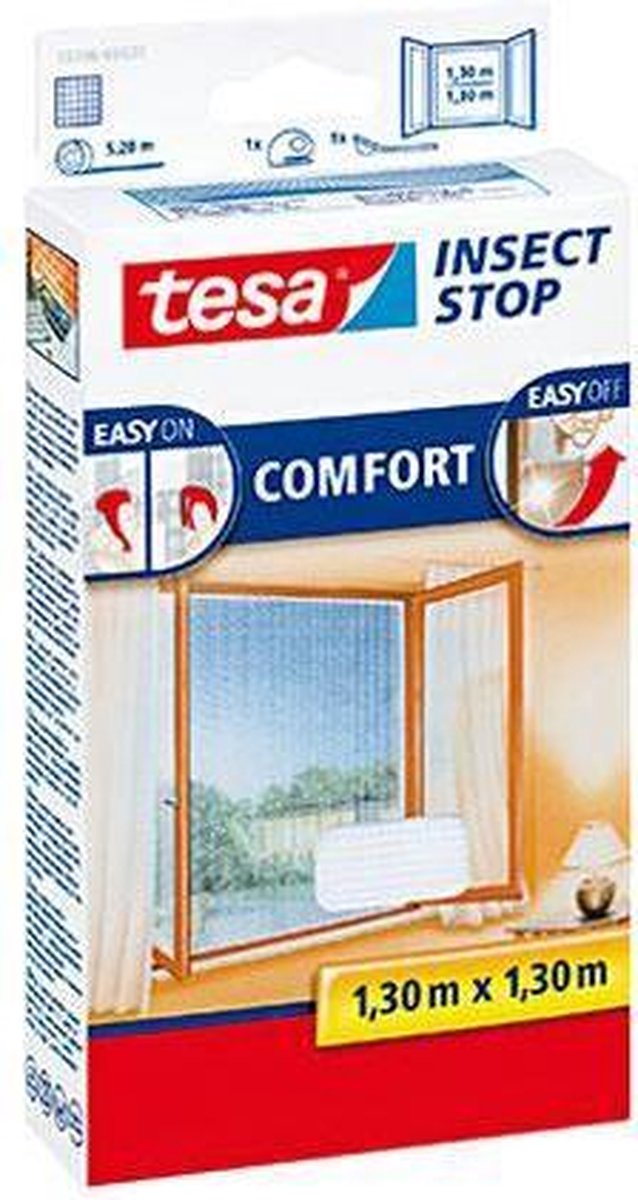 Tesa Vliegenraam 'Comfort' 1,30 X 1,30 M - Wit