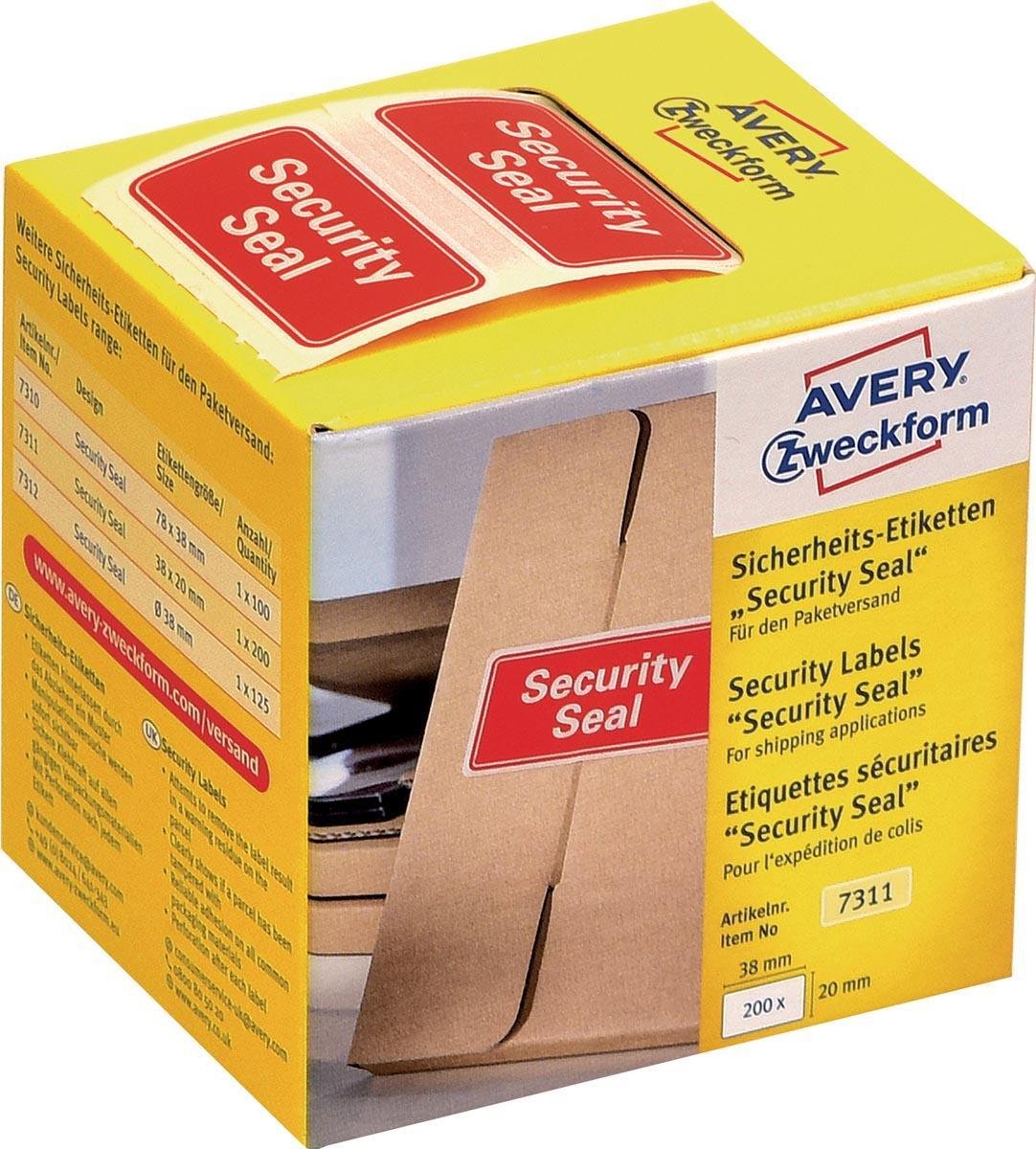 Avery Beveiligingsetiketten Security Seal, Doosje Van 200 Stuks