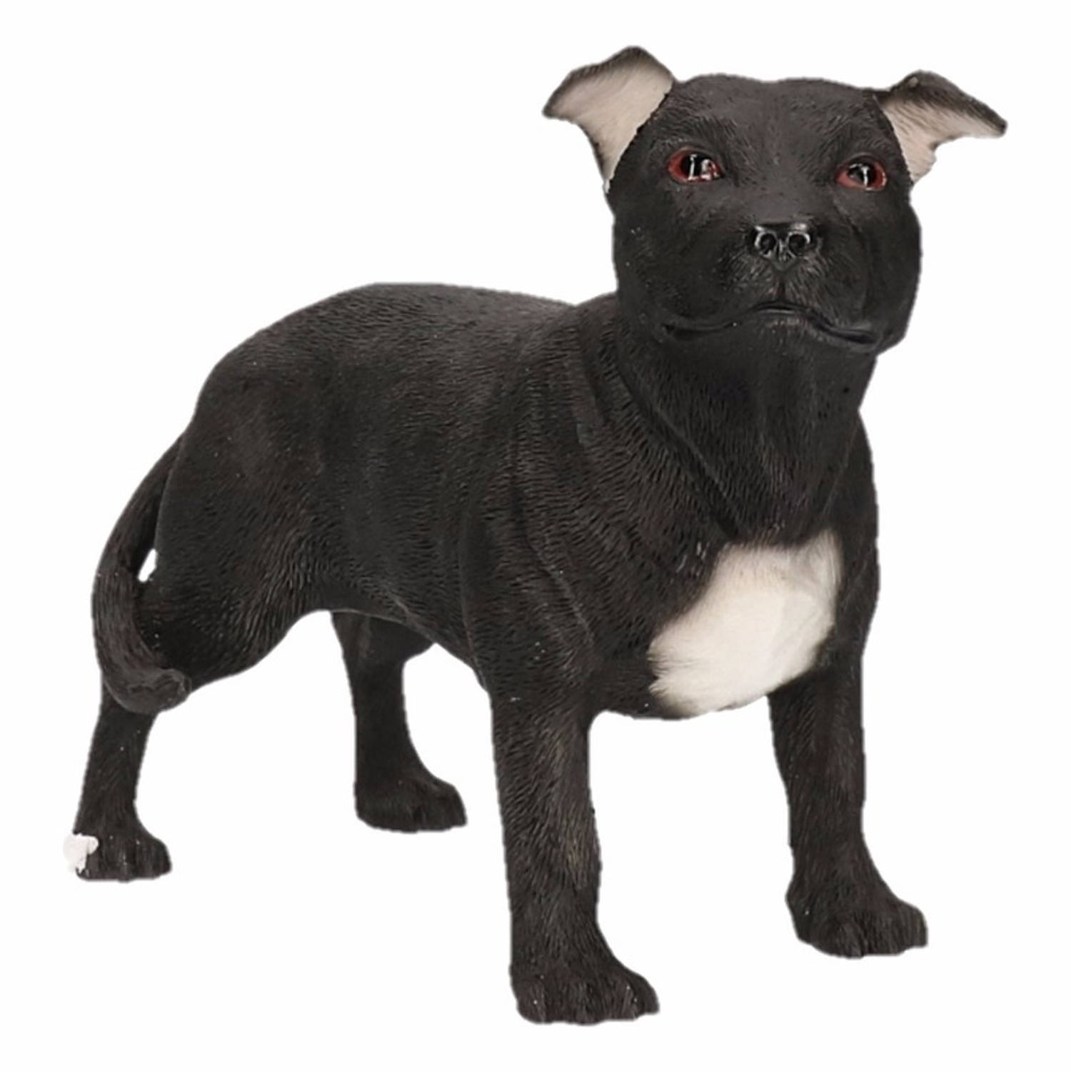 Beeldje Staff Bull Terrier 15 Cm - Zwart