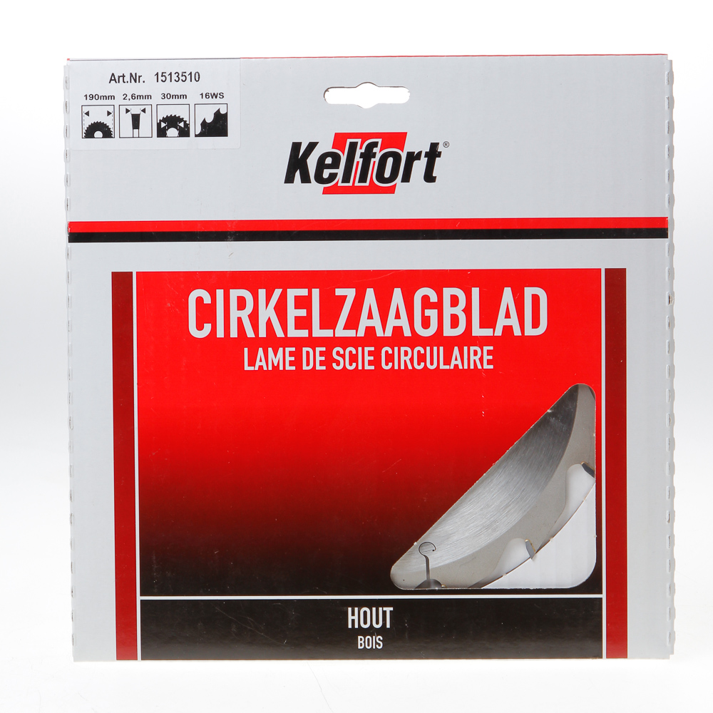 Cirkelzaagblad hardmetaal 16 tanden WS diameter 190 x 30mm