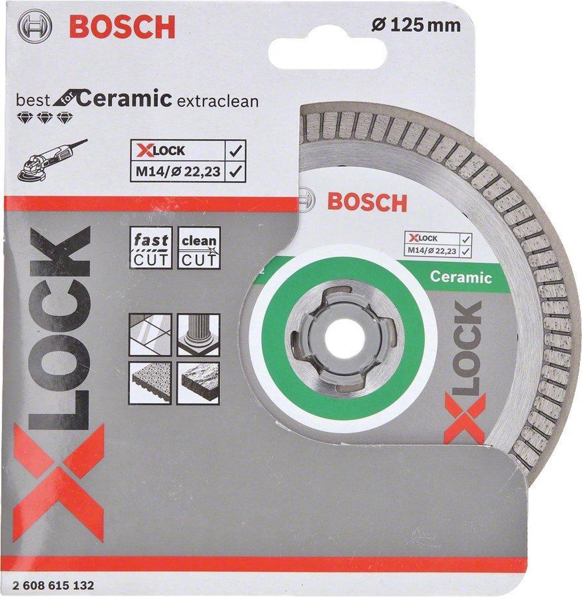 Bosch Diamantschijf Xlock ceramic 125mm