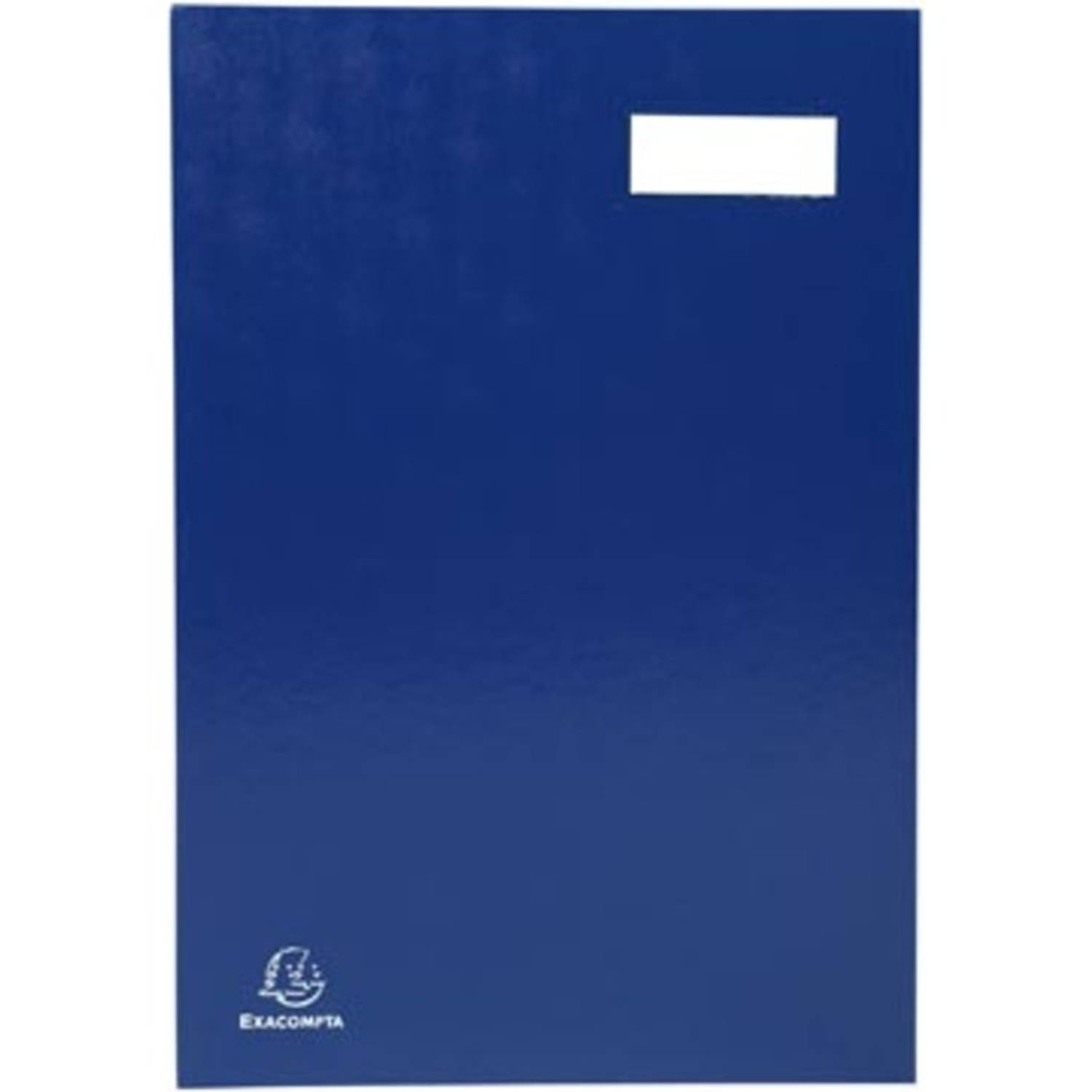 Exacompta Handtekenmap Voor Ft 24 X 35 Cm, Uit Karton Overdekt Met Pvc, 20 Indelingen, - Blauw