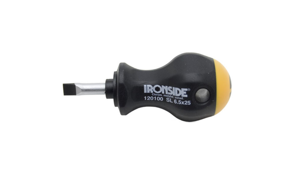 Ironside Schroevendraaier stubby zaagsnede 6.5 x 25mm