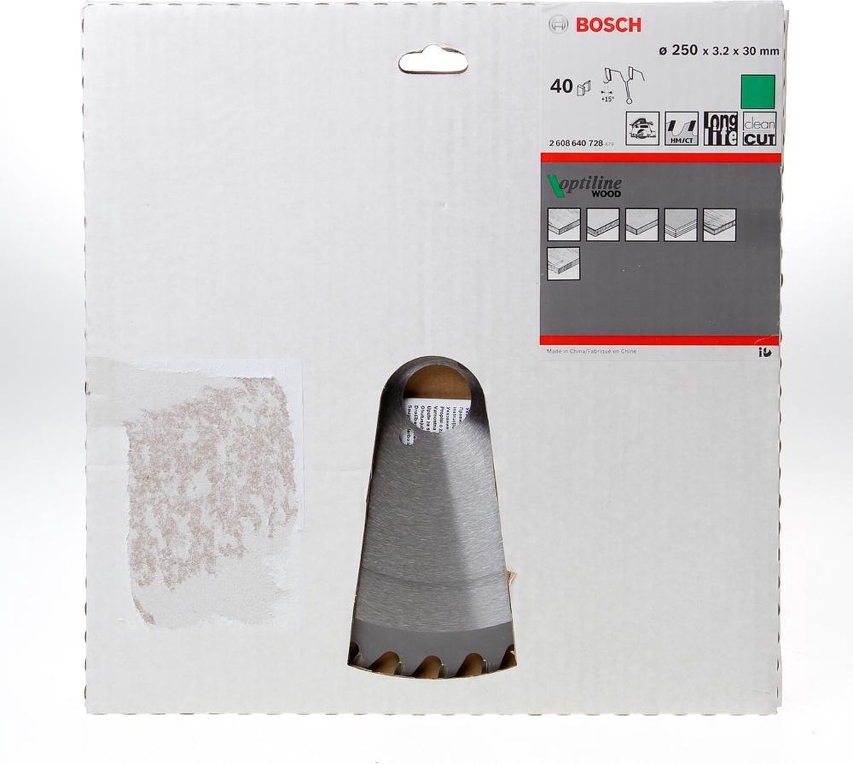 Bosch Cirkelzaagblad 40 tanden Optiline Wood ABT 250 x 30mm