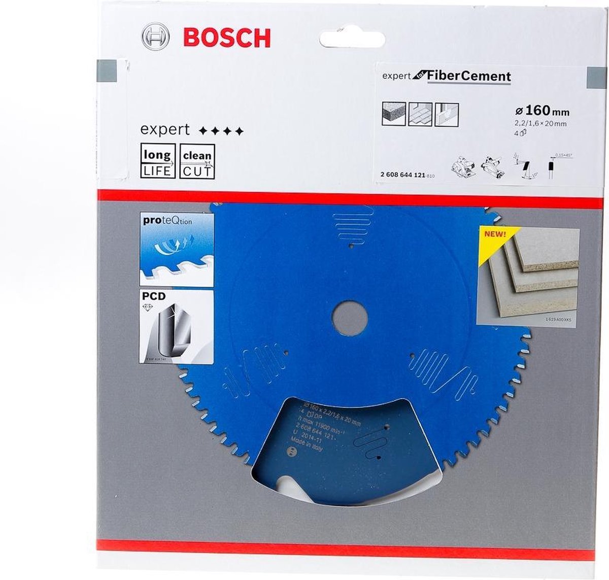 Bosch Cirkelzaagblad 4 tanden Fiber Cement TCG 160 x 20 x 2.2mm