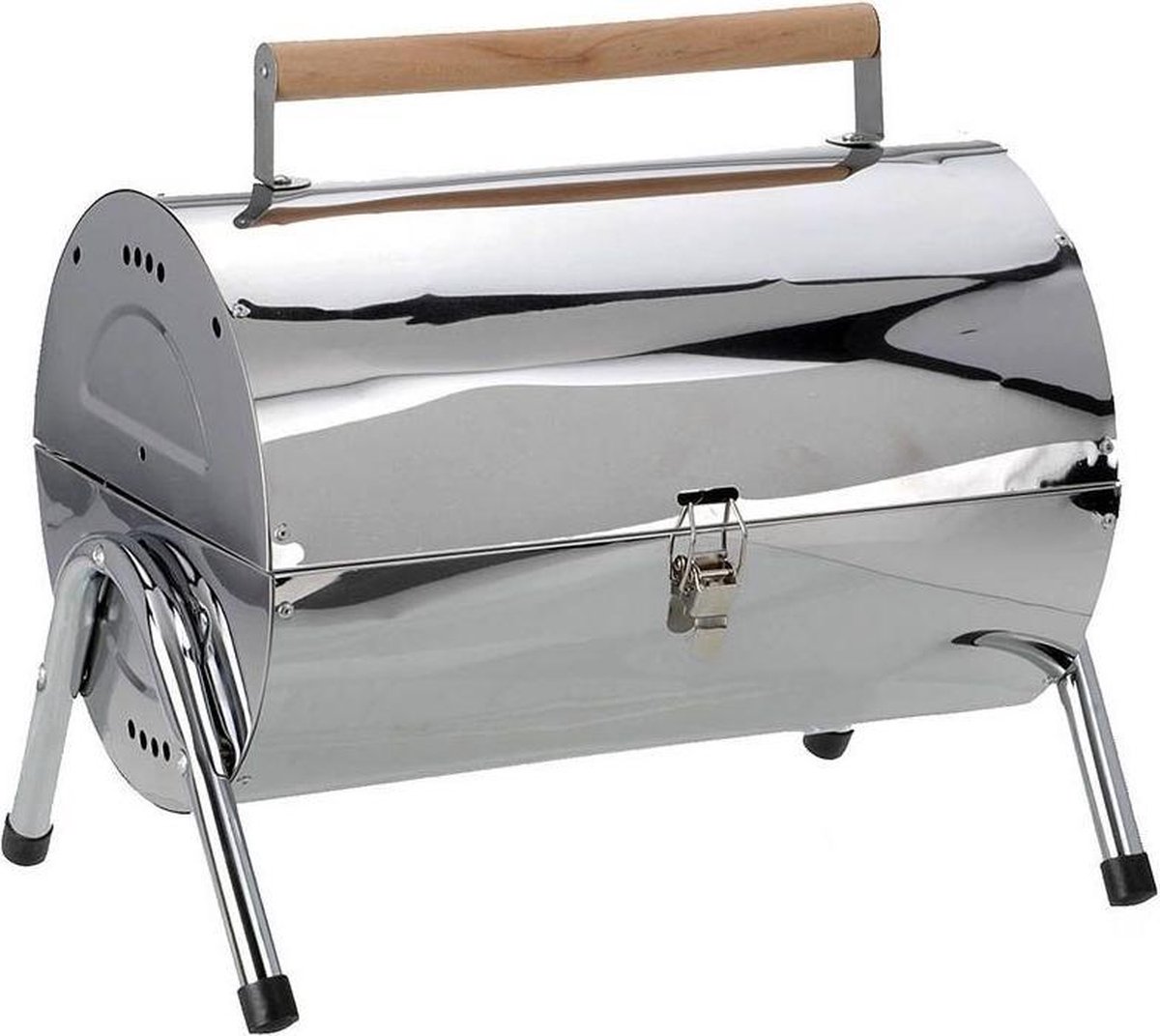 Cilinder Barbecue Met Dubbel Grilloppervlak - Silver