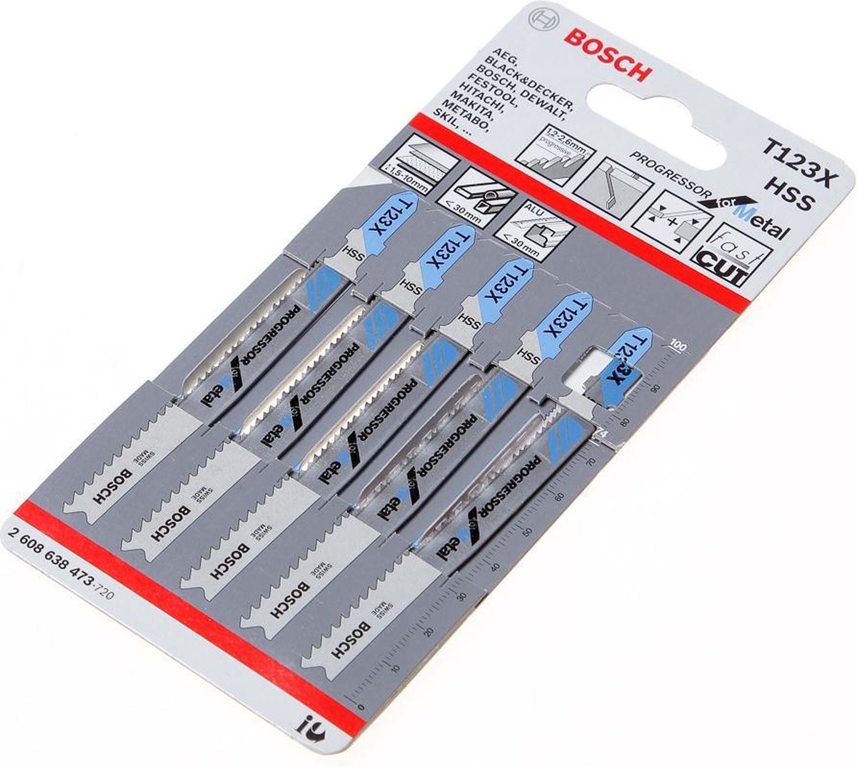 Bosch Decoupeerzaagblad metaal T 123 X blister van 5 bladen