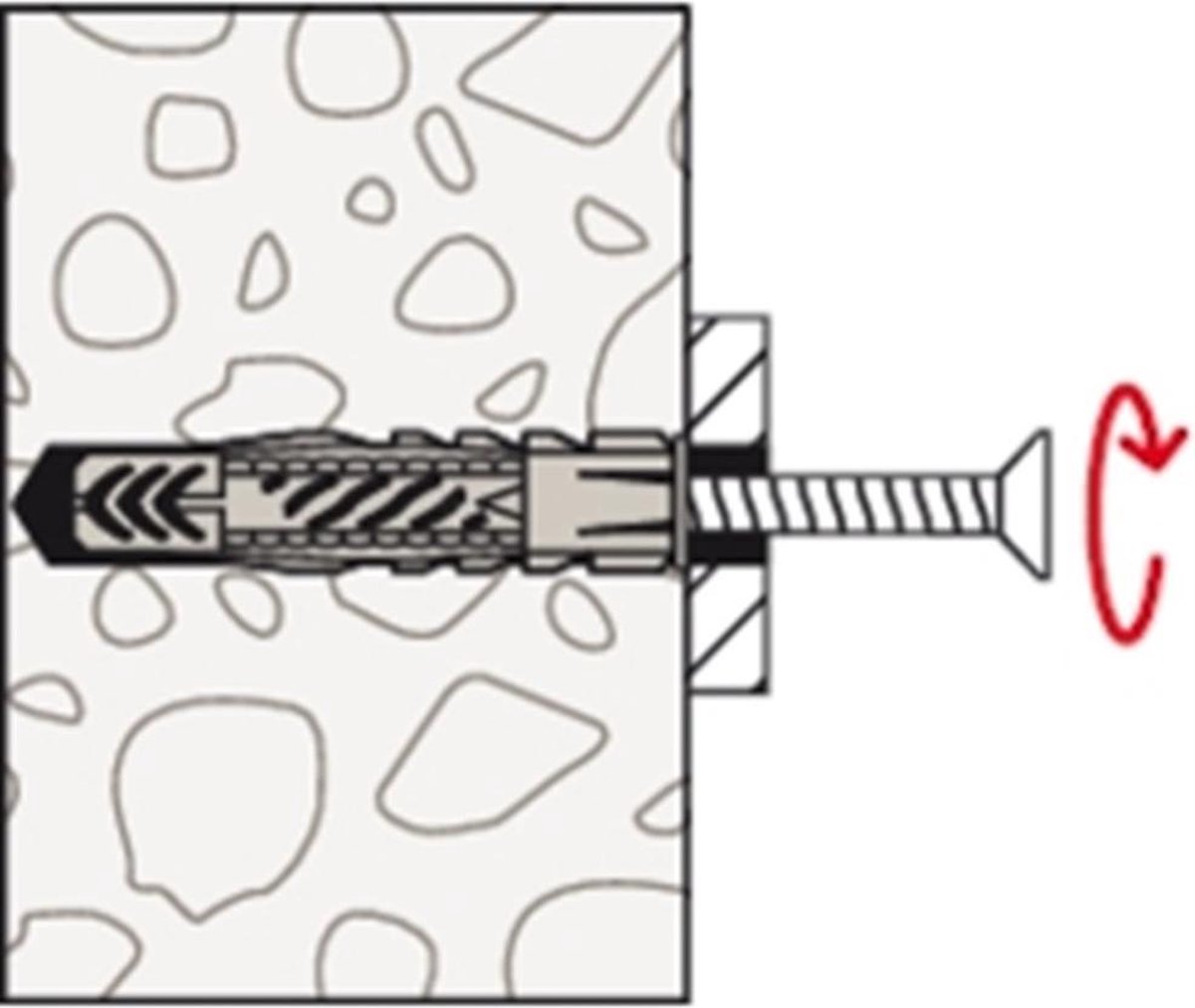 Fischer universeelplug UX 6 x 35mm - Grijs