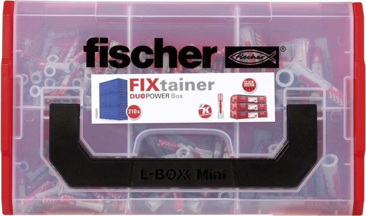 Fischer Fixtainer Duopower (zonder schroeven) - Grijs