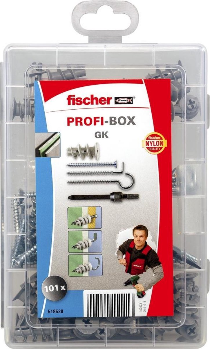 Fischer Masterbox GK met schroef/schroefhaak - Grijs