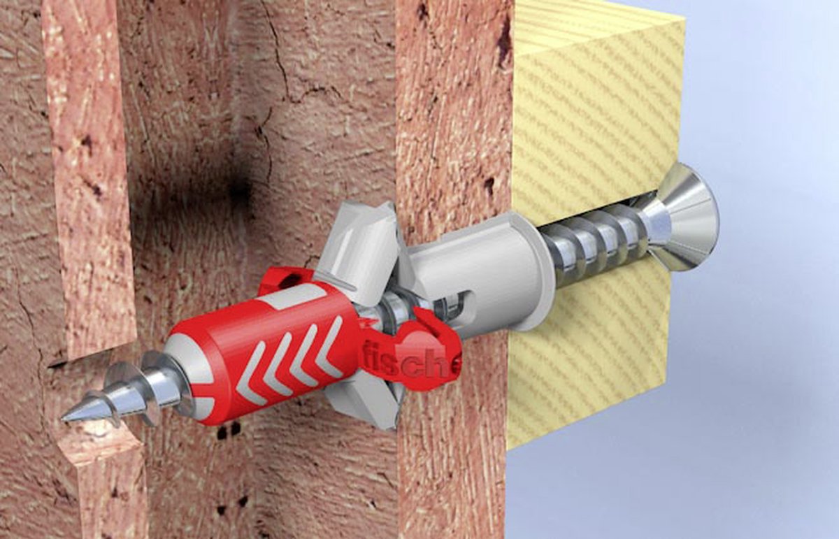 Fischer RedBox Duopower pluggen z.schroeven - Grijs