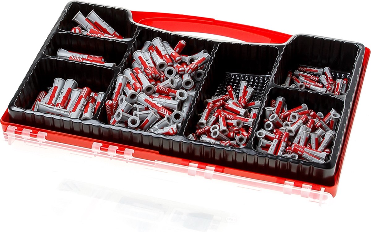 Fischer RedBox Duopower pluggen z.schroeven - Grijs