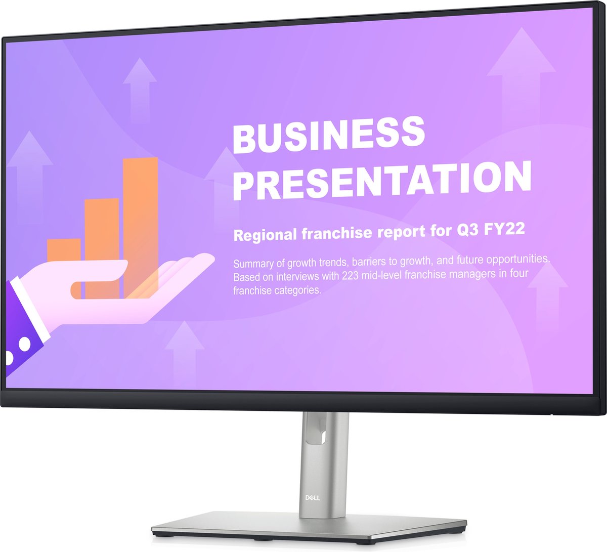 Dell P2722HE, Full HD (1080p) 1920 x 1080 bij 60 Hz, IPS, 300 cd/m², 16:9, 8 ms (grijs naar grijs normaal); 5 ms (grijs naar grijs snel)