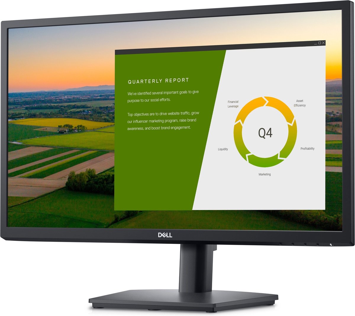 Dell E2422HS, 23.8", Full HD (1080p) 1920 x 1080 bij 60 Hz, IPS, 250 cd/m², 16:9, 8 ms (grijs naar grijs normaal); 5 ms (grijs naar grijs snel)