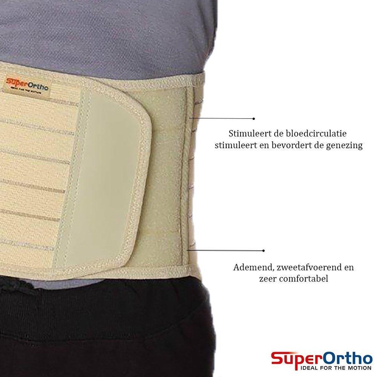 Super Ortho Magnetische rugbrace - Ceramic Magnetic - Beige