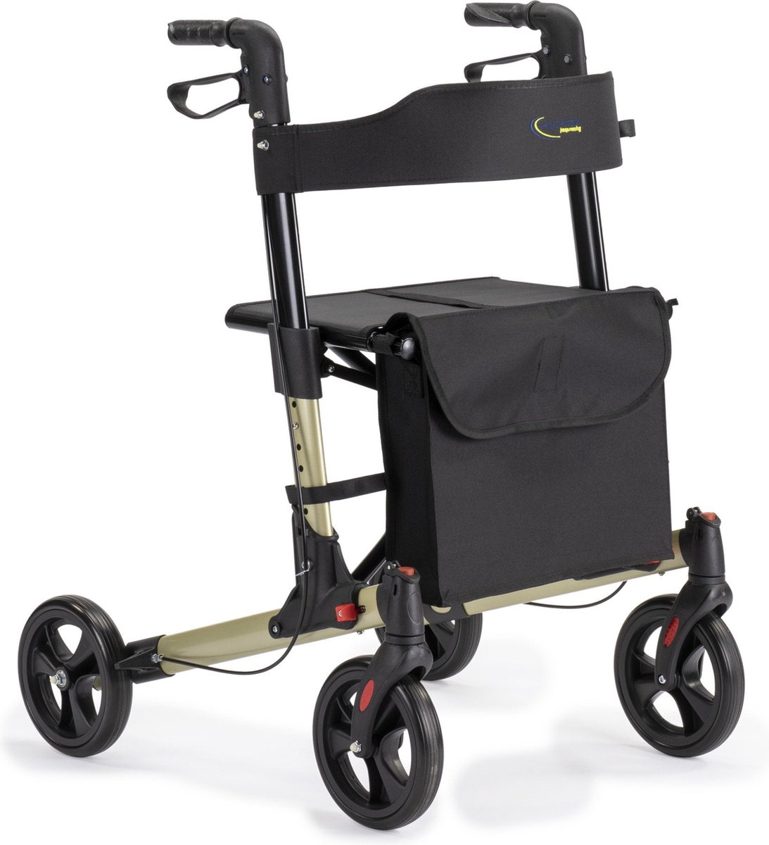 MultiMotion Rollator Lichtgewicht Dubbel Opvouwbaar - Silver