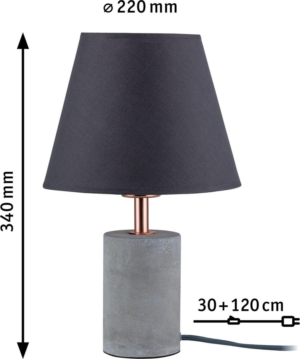 Paulmann Tafellamp Met Kap - Tem - Beton/koper - 79622
