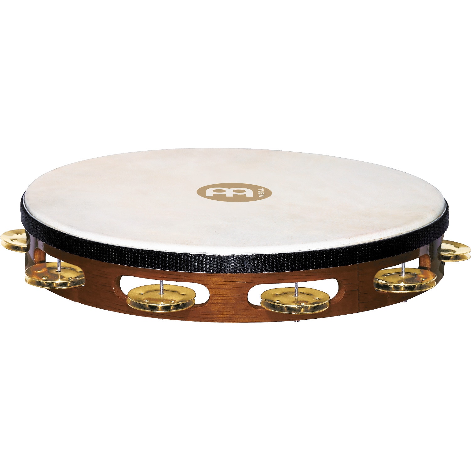 Meinl TAH1B-AB Traditional Goat-Skin Wood Tambourine, Brass