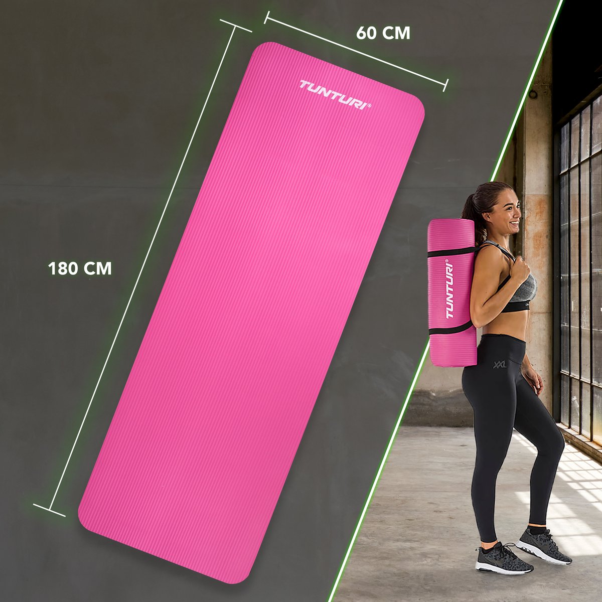 Tunturi Fitnessmat NBR Pink - Roze