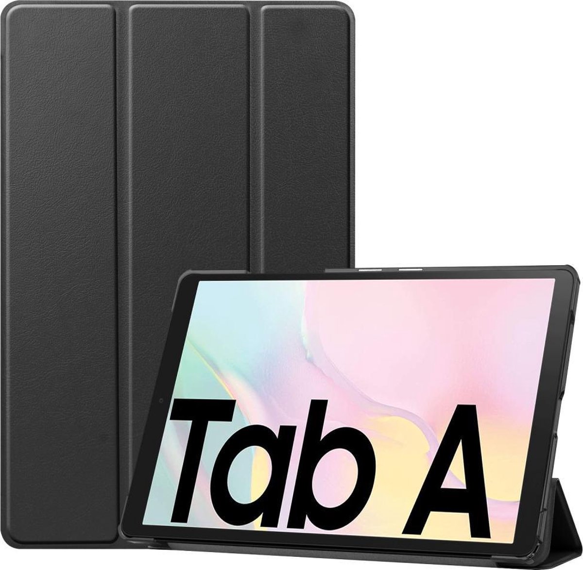 Just in case Tri-Fold Samsung Galaxy Tab A7 (2020) Book Case - Zwart