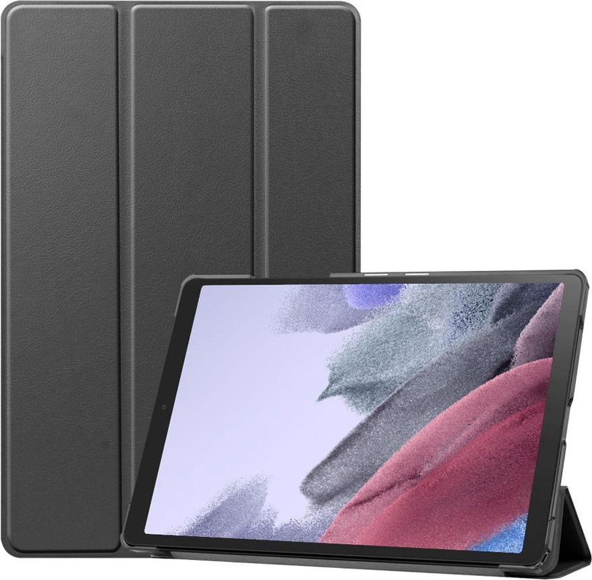 Just in case Tri-Fold Samsung Galaxy Tab A7 Lite Book Case - Zwart