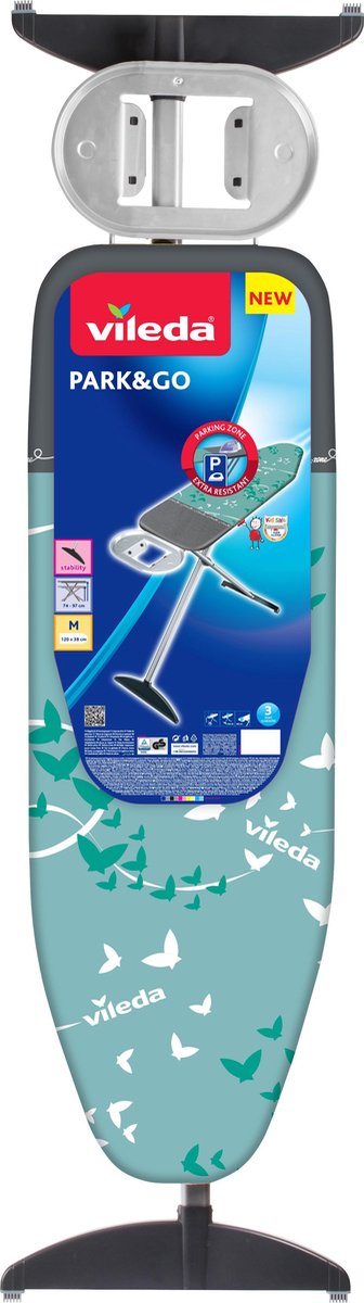 Vileda Park & Go Strijkplank - 120 X 38 Cm - Blauw